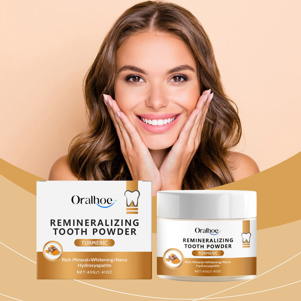 Oralhoe Turmeric Tooth Cleaning Powder Gently Cleans Teeth Tartar Daily Care Teeth Cleaning Powder