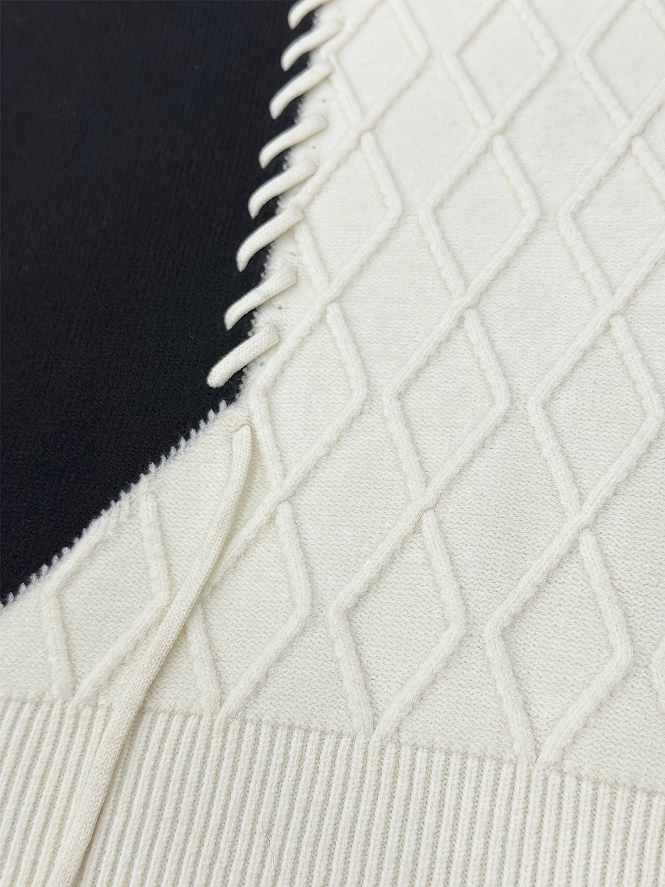 Men's & Teen ' Color Block Sweater - Winter Warm Long Sleeve Round Neck Casual Blazer Suit Jacket, Machine Washable Color-Block Sweaters for, Office & Daily Wear (Autumn/Spring) - Regular Fit