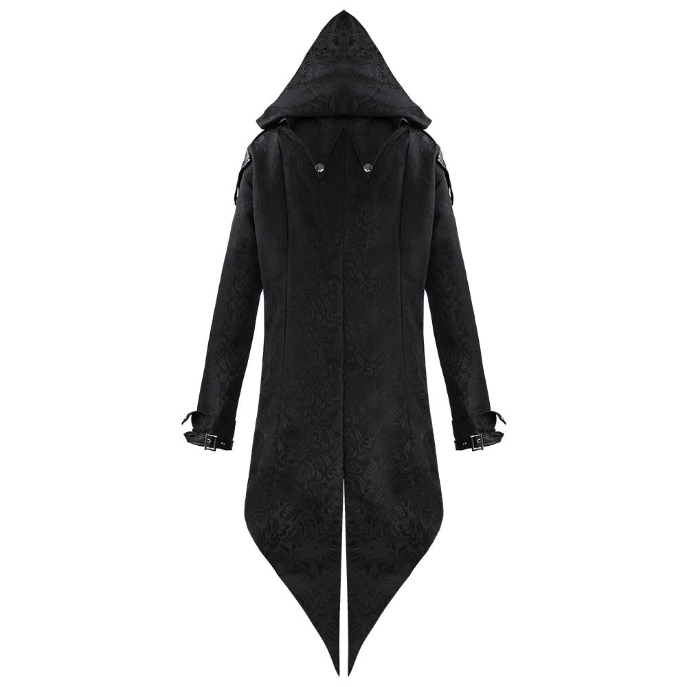 Halloween retro patchwork jacket men's gothic dark costume