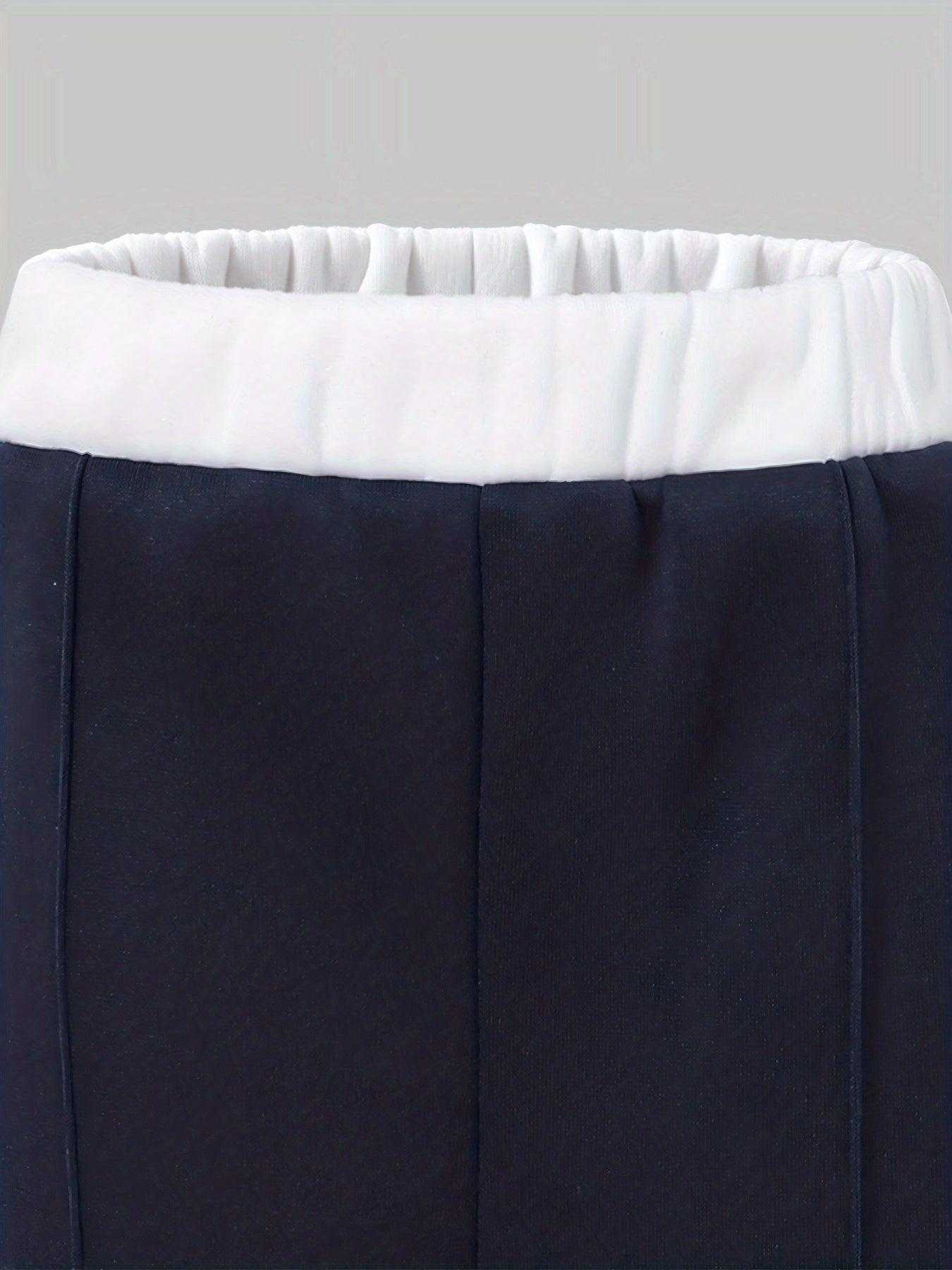 Girls' 2pcs Winter Outfit Set - Oversized -Lined Bow Print Sweatshirt & Navy Blue Wide-Leg Pants, Cozy 2pcs Sweatsuit for, Playdates, Casual Wear - Warm Loose-Fit Matching Clothes (Ideal Gift for), Perfect for Outdoor