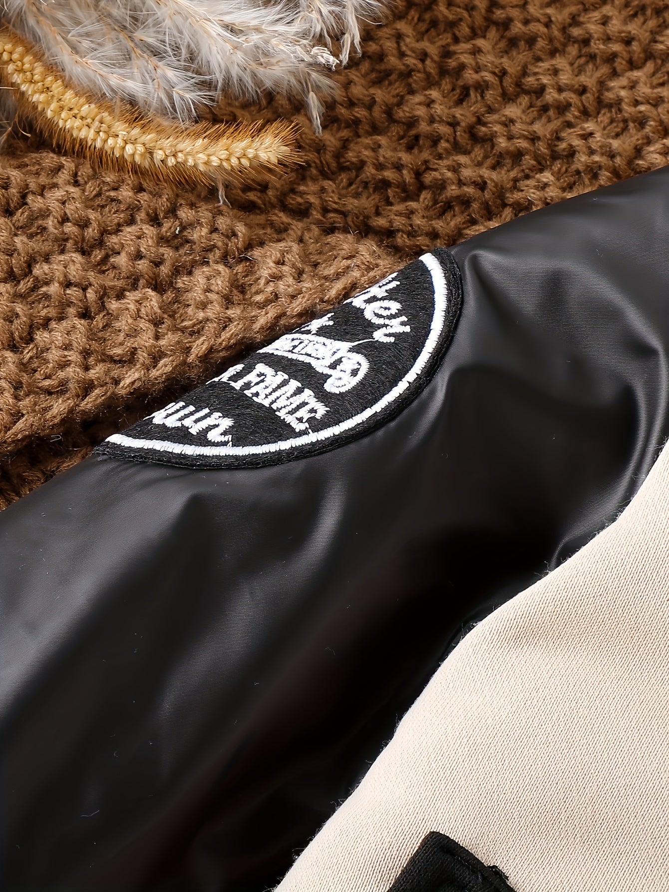 Boys' 2pcs Fall/Winter Outfit Set, Cotton & Polyester Blend, Long Sleeve Knit Sweater with Alphabet Applique, Regular Fit Pants, Casual Alphabet Pattern, Machine Washable, Outdoor Clothing, for Outdoor