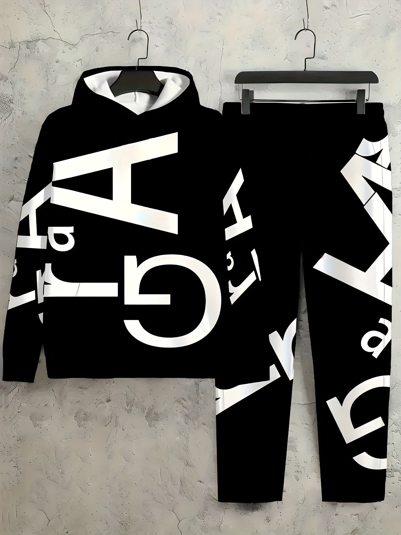 Spring Comfort, Men's Vintage-Inspired Lightweight Athletic Set - Hooded Long Sleeve Sweatshirt & Joggers, Perfect for Spring/Fall Casual Wear