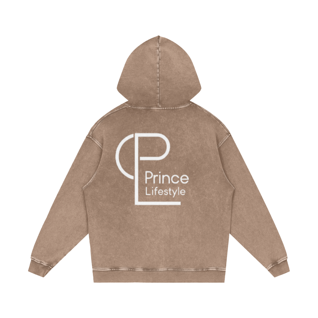 Snow Washed Loose Cotton Hoodie