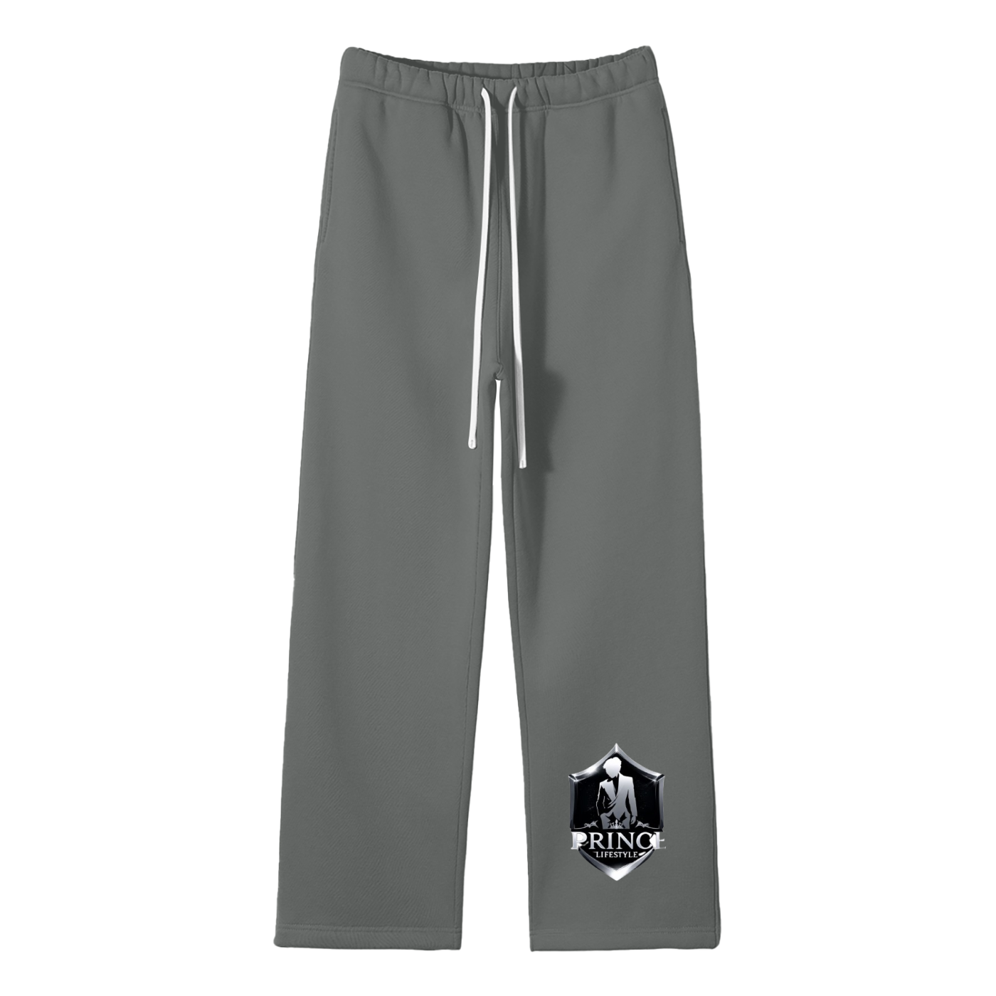 Unisex Solid Color Fleece Straight Leg Pants