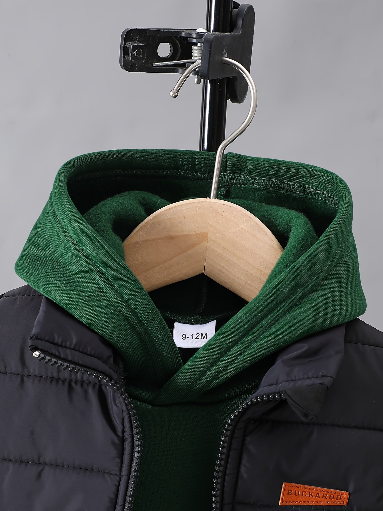 Boys' 3pcs Fall/Winter Outfit Set - Casual Zip Vest, Hoodie & Pants in Solid Color Gray - for Ages 0-3, Perfect for Outdoor