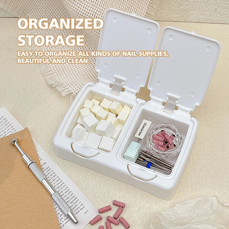 Nail Art Studio storage box organizer Desktop storage box Mini pop-up cotton swab with lid Cosmetic cotton plastic dustproof