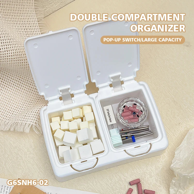 Nail Art Studio storage box organizer Desktop storage box Mini pop-up cotton swab with lid Cosmetic cotton plastic dustproof