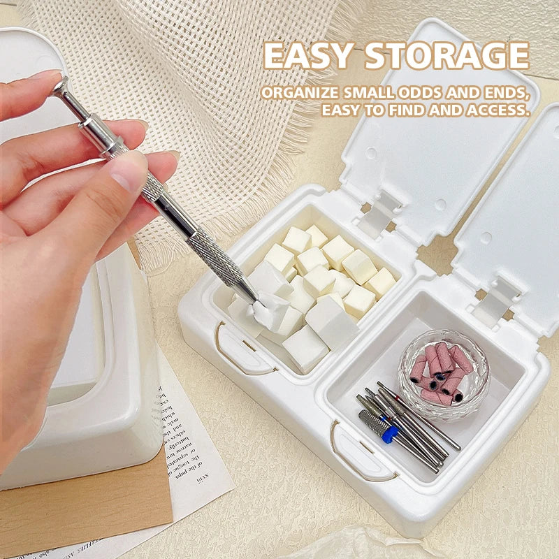 Nail Art Studio storage box organizer Desktop storage box Mini pop-up cotton swab with lid Cosmetic cotton plastic dustproof