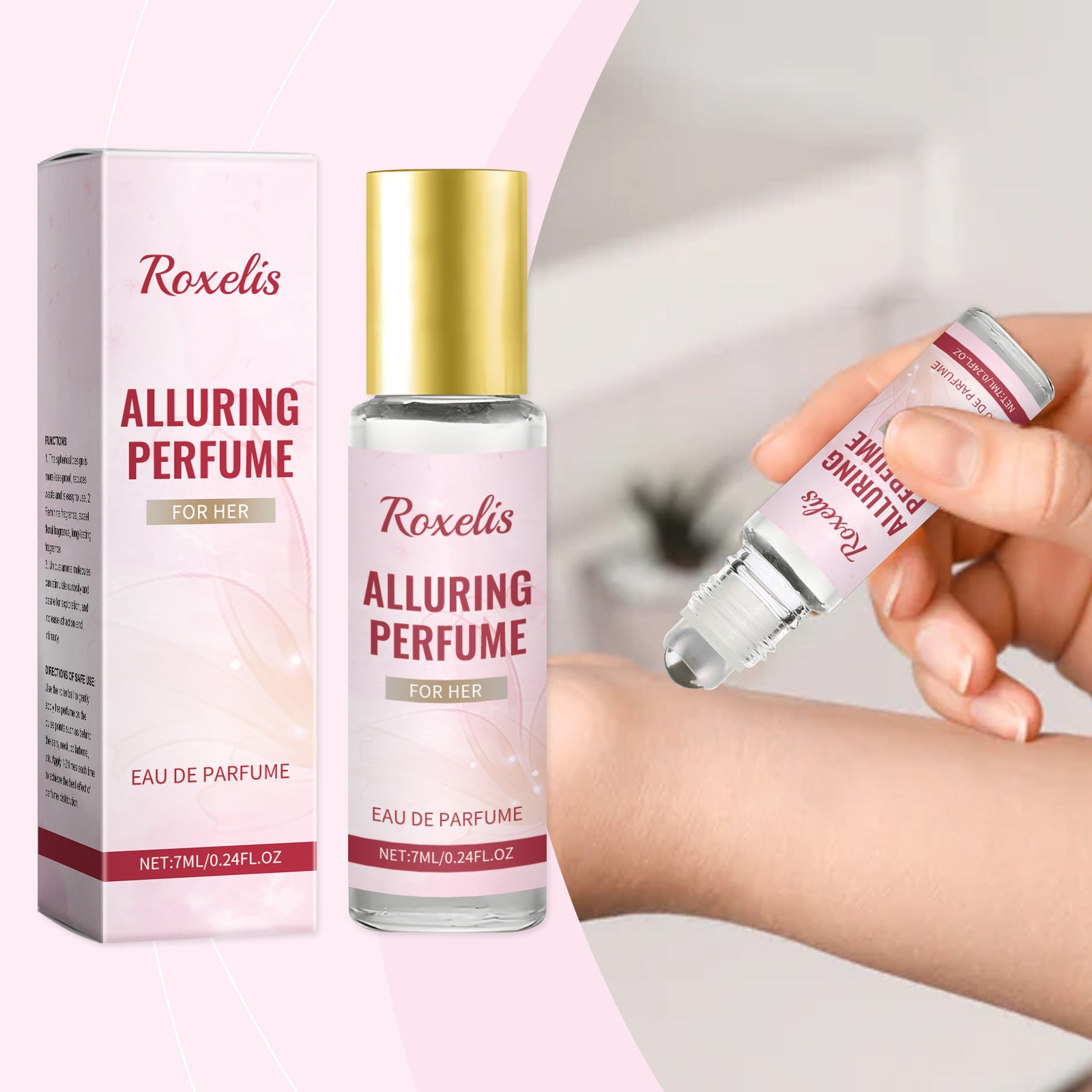 Roxelis Charm Light Floral Water, Mild Fresh Light Scent Lasting Fragrance Light Elegant Exudes Charm Fragrance Convenient Perfume
