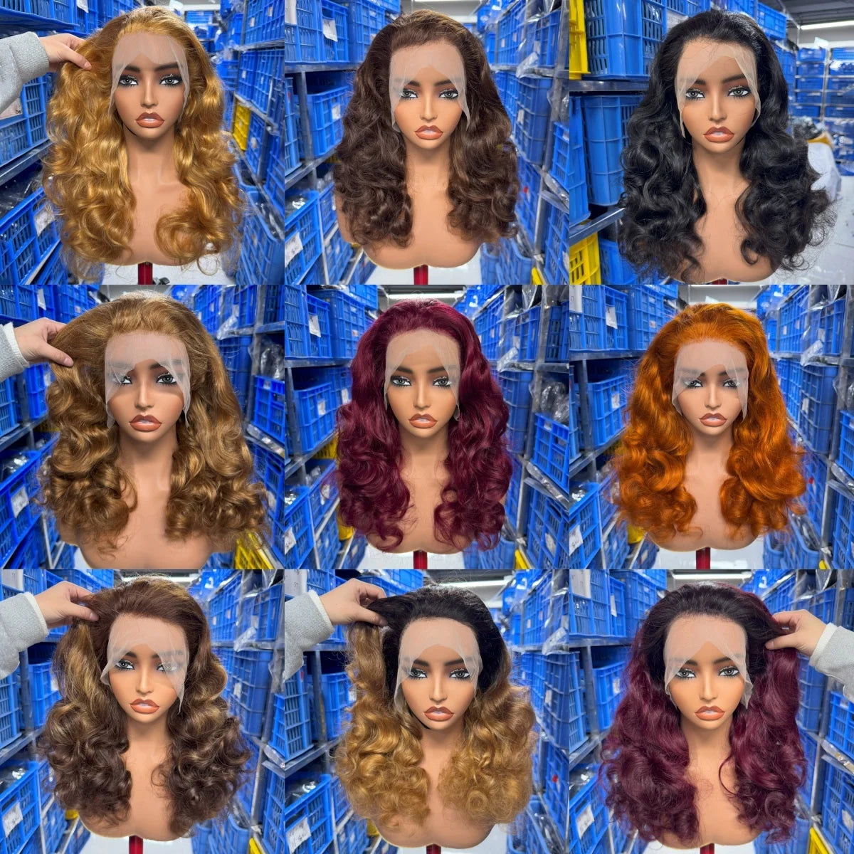 WXJ Brown Colored Wigs 13x4 Lace Frontal Closure Wigs Human Hair Pre Plucked Brazilian Virgin Hair Glueless Lace Loose Wave Wigs