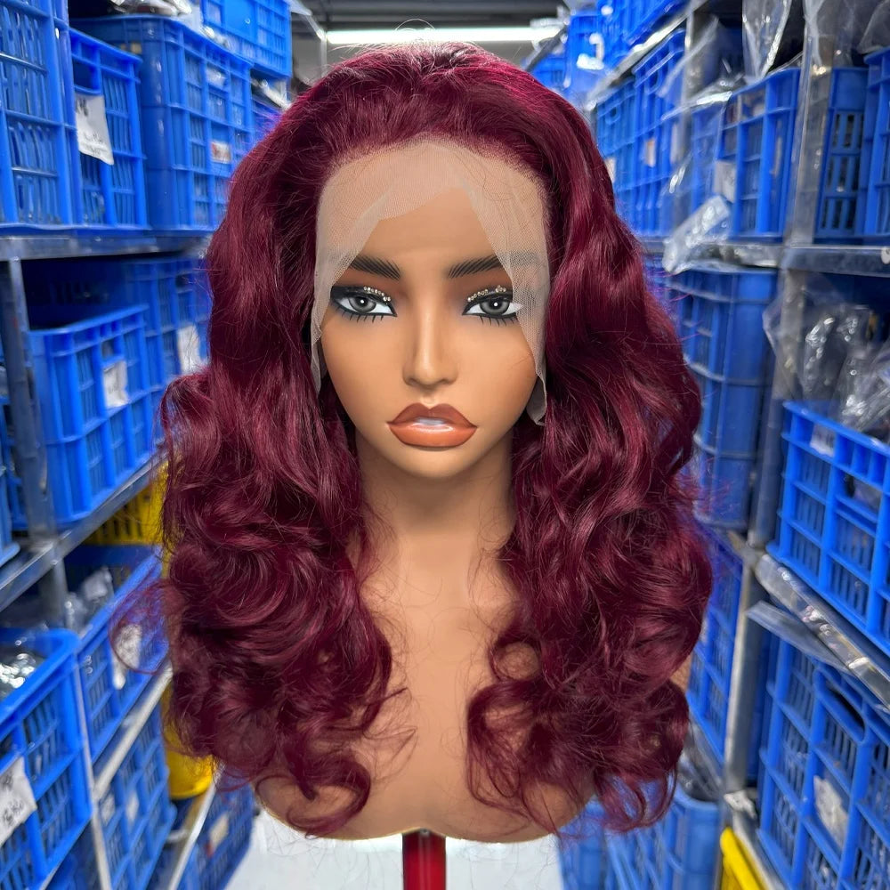 WXJ Brown Colored Wigs 13x4 Lace Frontal Closure Wigs Human Hair Pre Plucked Brazilian Virgin Hair Glueless Lace Loose Wave Wigs
