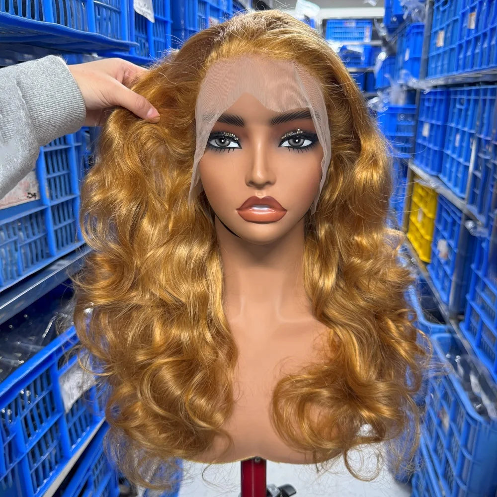 WXJ Brown Colored Wigs 13x4 Lace Frontal Closure Wigs Human Hair Pre Plucked Brazilian Virgin Hair Glueless Lace Loose Wave Wigs