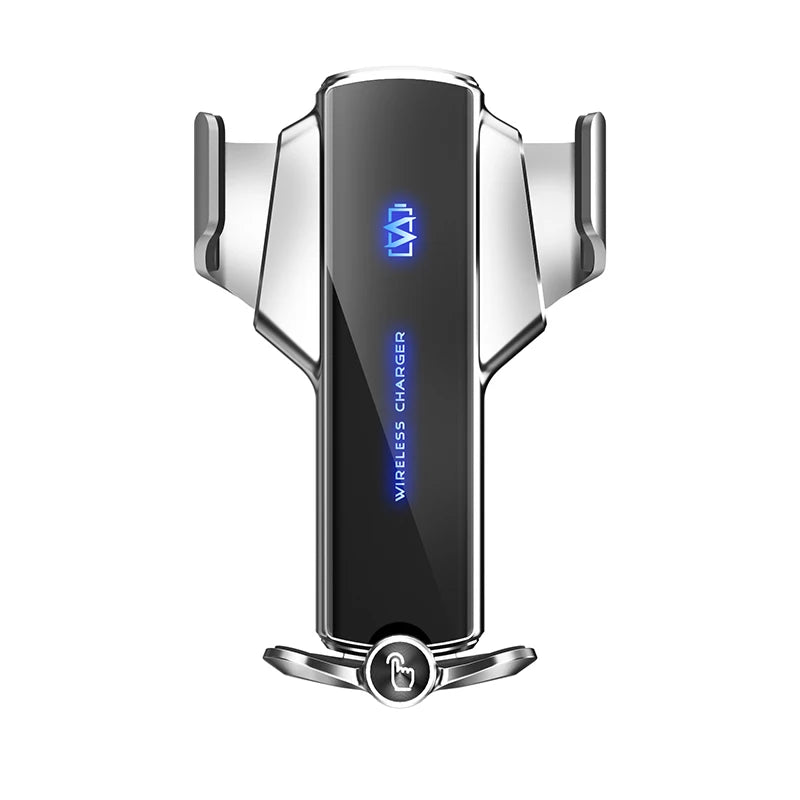 Custom Logo15w Quick Charge Wireless Car Charger Mount Automatic Clamp Coil Induction Gravity Holder TYPE-C 2024 New Product