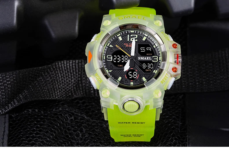 SMAEL Military Watch for men 50M Waterproof Clock Male S Shock 8008 electronics Digital Watches LED Men's Watches Military Army