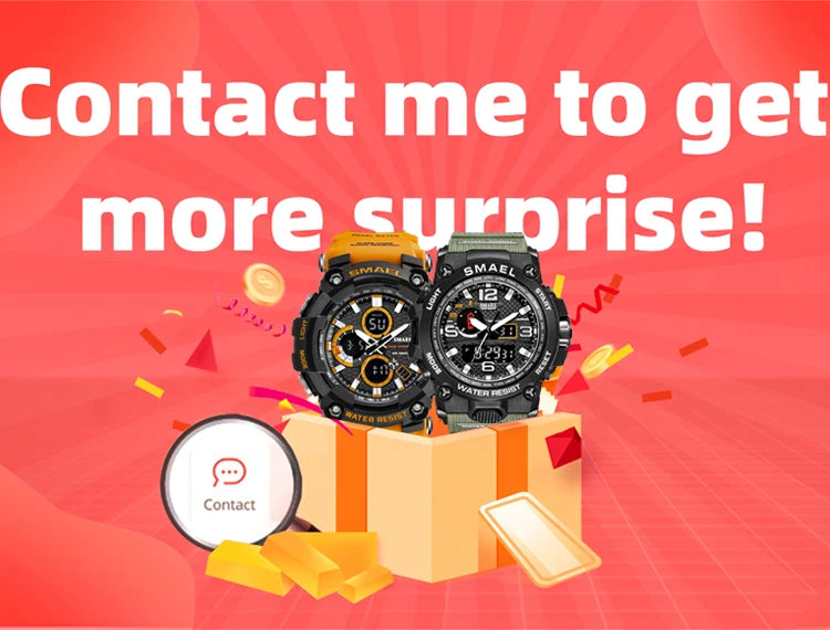 SMAEL Military Watch for men 50M Waterproof Clock Male S Shock 8008 electronics Digital Watches LED Men's Watches Military Army