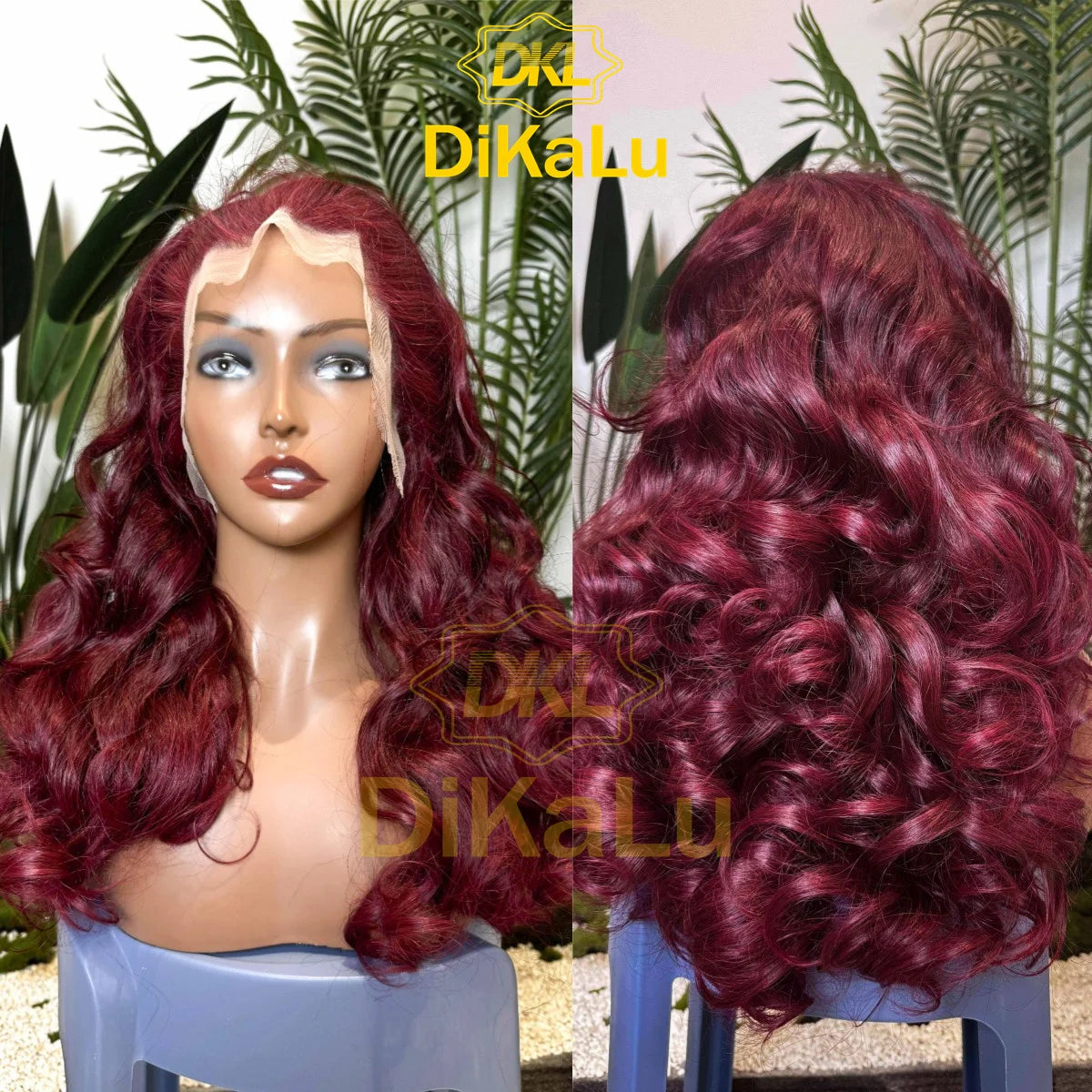 250% Density Highlight Colored Human Hair Wigs Pre Plucked Virgin Hair Rose Wavy Wholesale 13x4 HD Transparent Lace Frontal Wigs