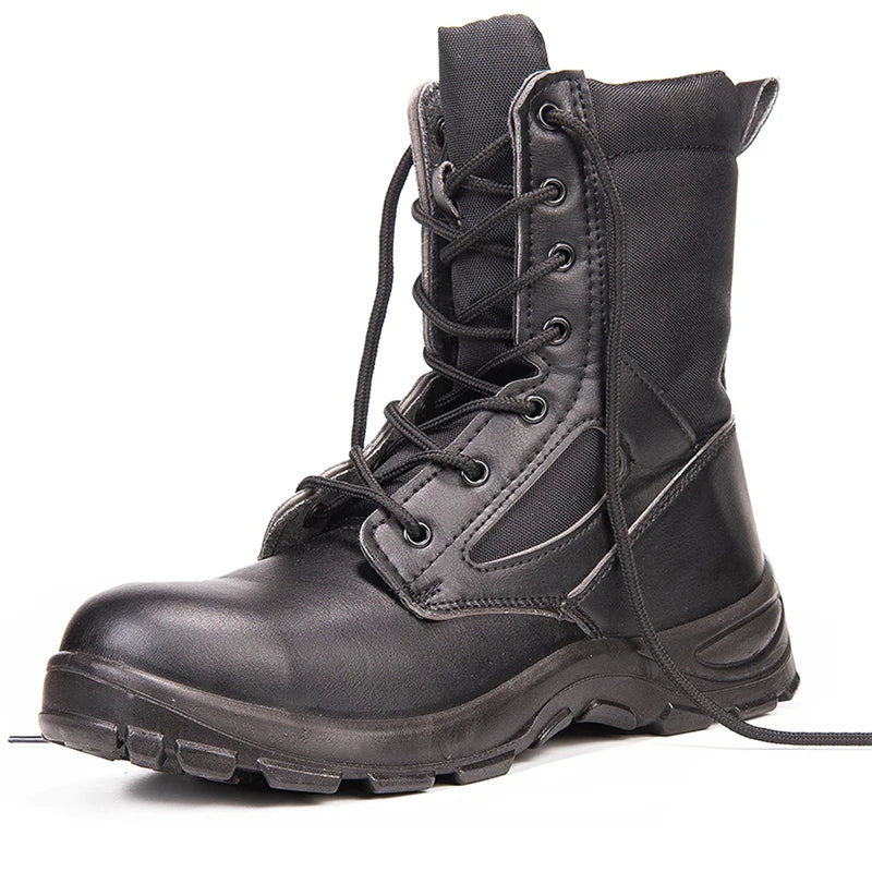 Men's Boots Safety Shoes Men Steel Toe Shoes Winter Boots Men Puncture-Proof Work Shoes Plush Warm Work Safety Boots Male Shoes