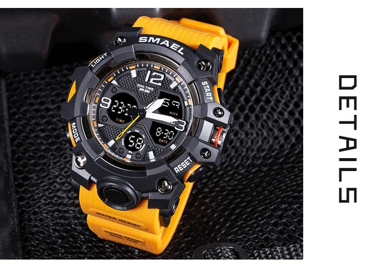SMAEL Military Watch for men 50M Waterproof Clock Male S Shock 8008 electronics Digital Watches LED Men's Watches Military Army