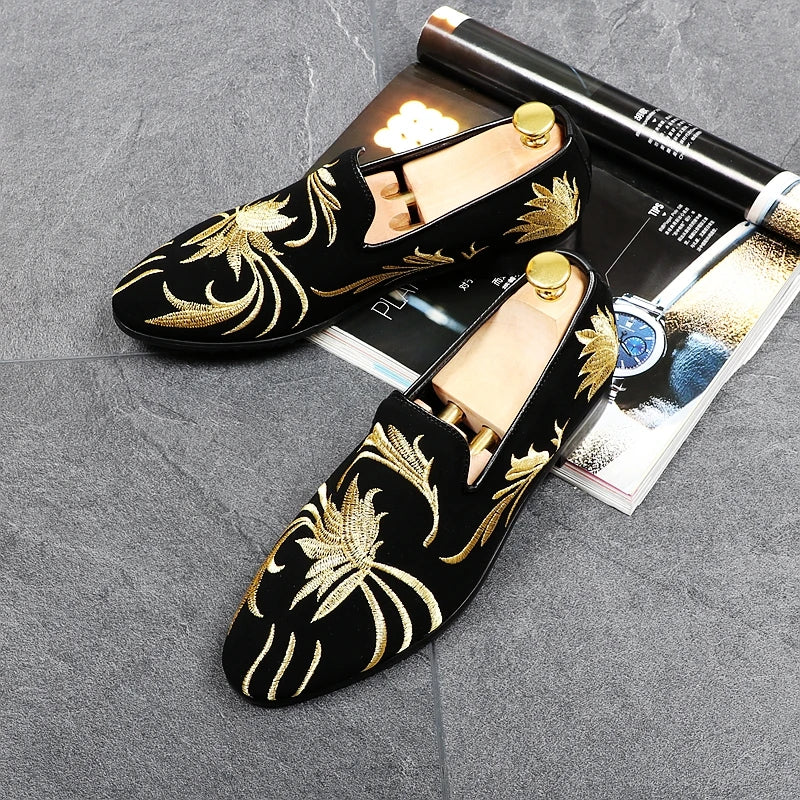 men fashion party banquet dress soft leather shoes slip on smoking slippers breathable summer lazy shoe trend loafers chaussure