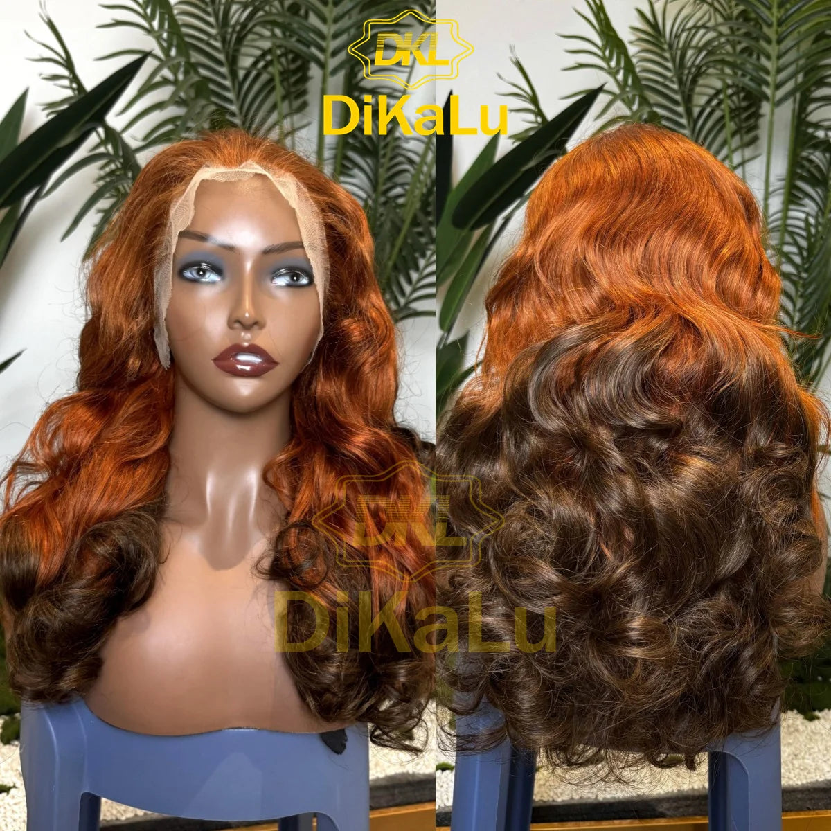 250% Density Highlight Colored Human Hair Wigs Pre Plucked Virgin Hair Rose Wavy Wholesale 13x4 HD Transparent Lace Frontal Wigs