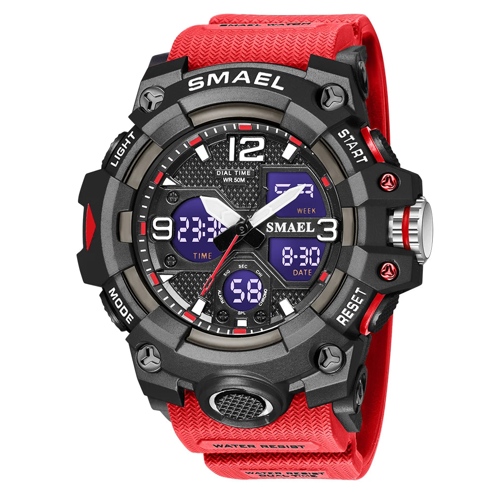 SMAEL Military Watch for men 50M Waterproof Clock Male S Shock 8008 electronics Digital Watches LED Men's Watches Military Army