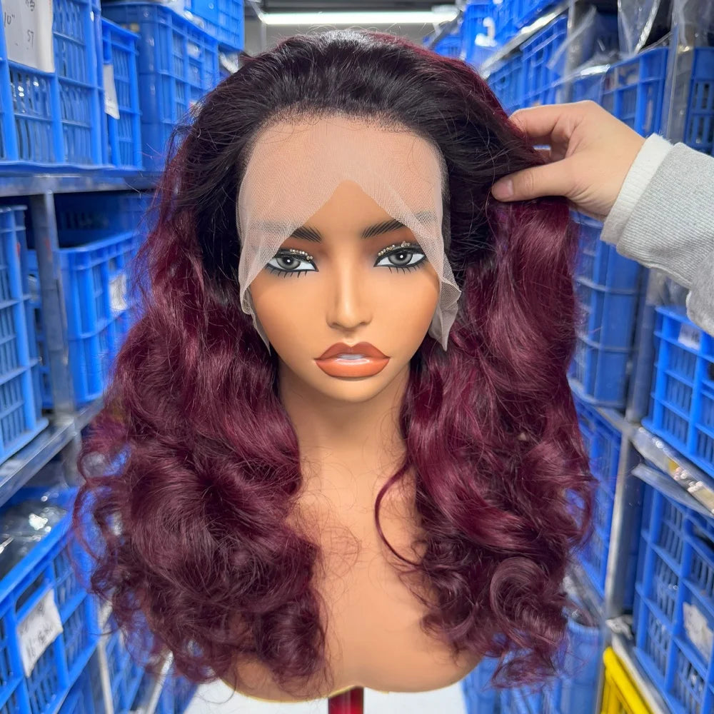 WXJ Brown Colored Wigs 13x4 Lace Frontal Closure Wigs Human Hair Pre Plucked Brazilian Virgin Hair Glueless Lace Loose Wave Wigs