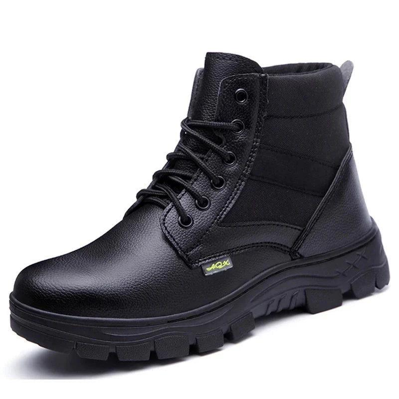 Men's Boots Safety Shoes Men Steel Toe Shoes Winter Boots Men Puncture-Proof Work Shoes Plush Warm Work Safety Boots Male Shoes