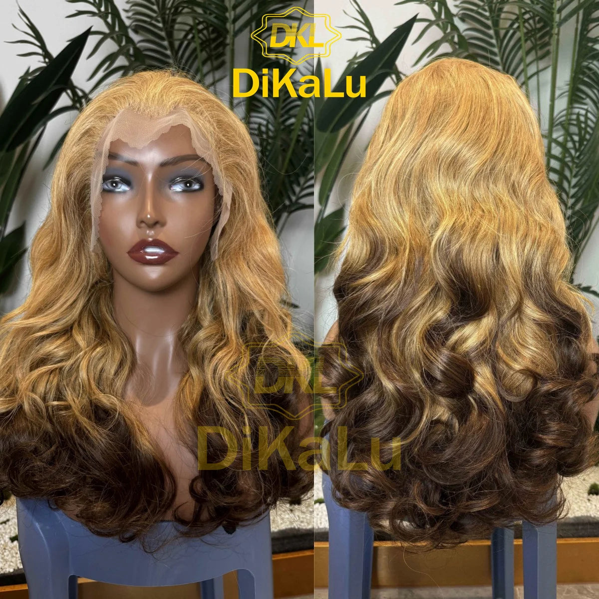 250% Density Highlight Colored Human Hair Wigs Pre Plucked Virgin Hair Rose Wavy Wholesale 13x4 HD Transparent Lace Frontal Wigs