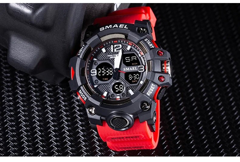 SMAEL Military Watch for men 50M Waterproof Clock Male S Shock 8008 electronics Digital Watches LED Men's Watches Military Army