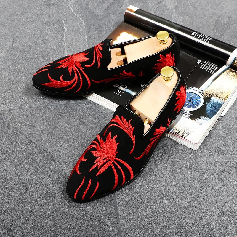 men fashion party banquet dress soft leather shoes slip on smoking slippers breathable summer lazy shoe trend loafers chaussure