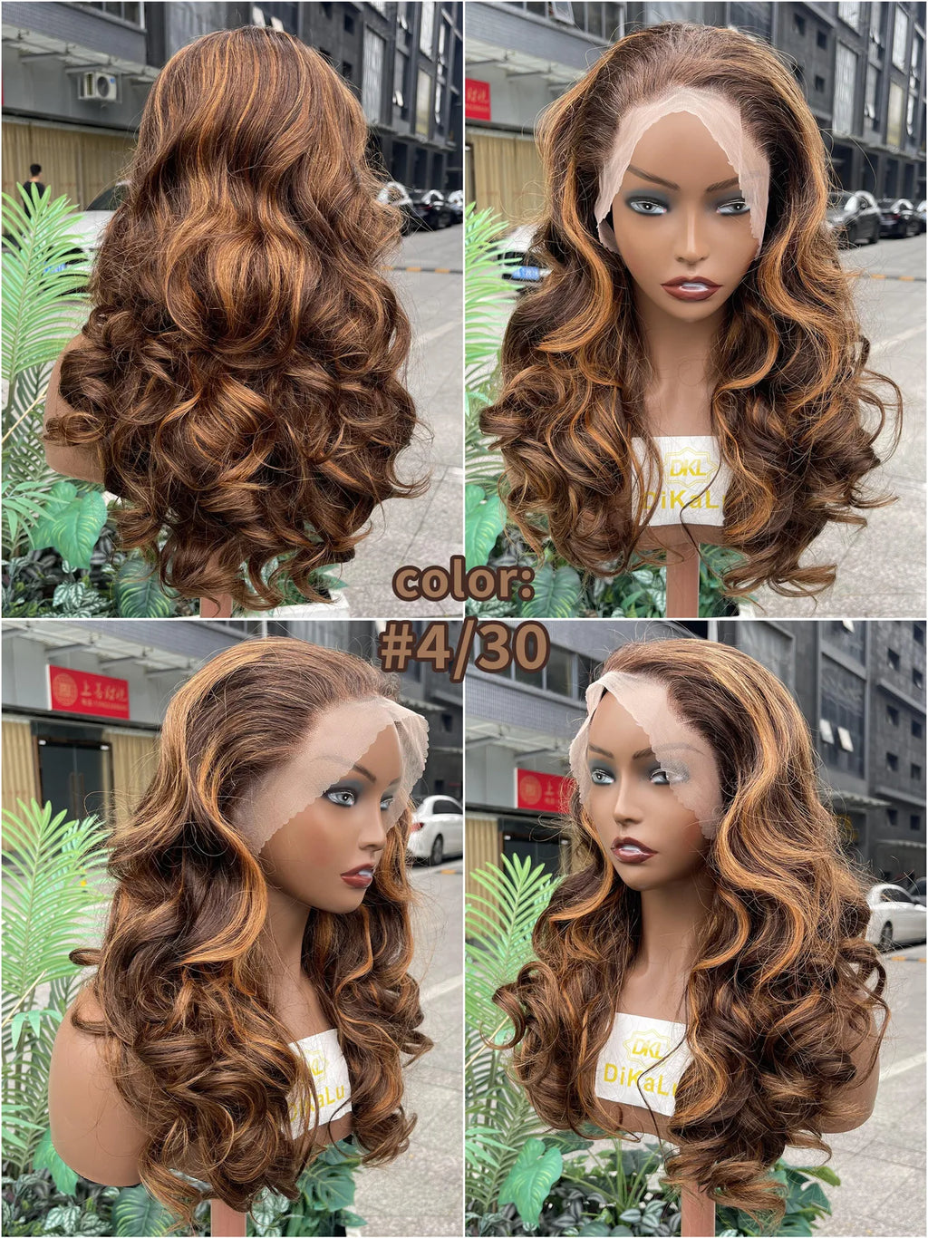 250% Density Highlight Colored Human Hair Wigs Pre Plucked Virgin Hair Rose Wavy Wholesale 13x4 HD Transparent Lace Frontal Wigs