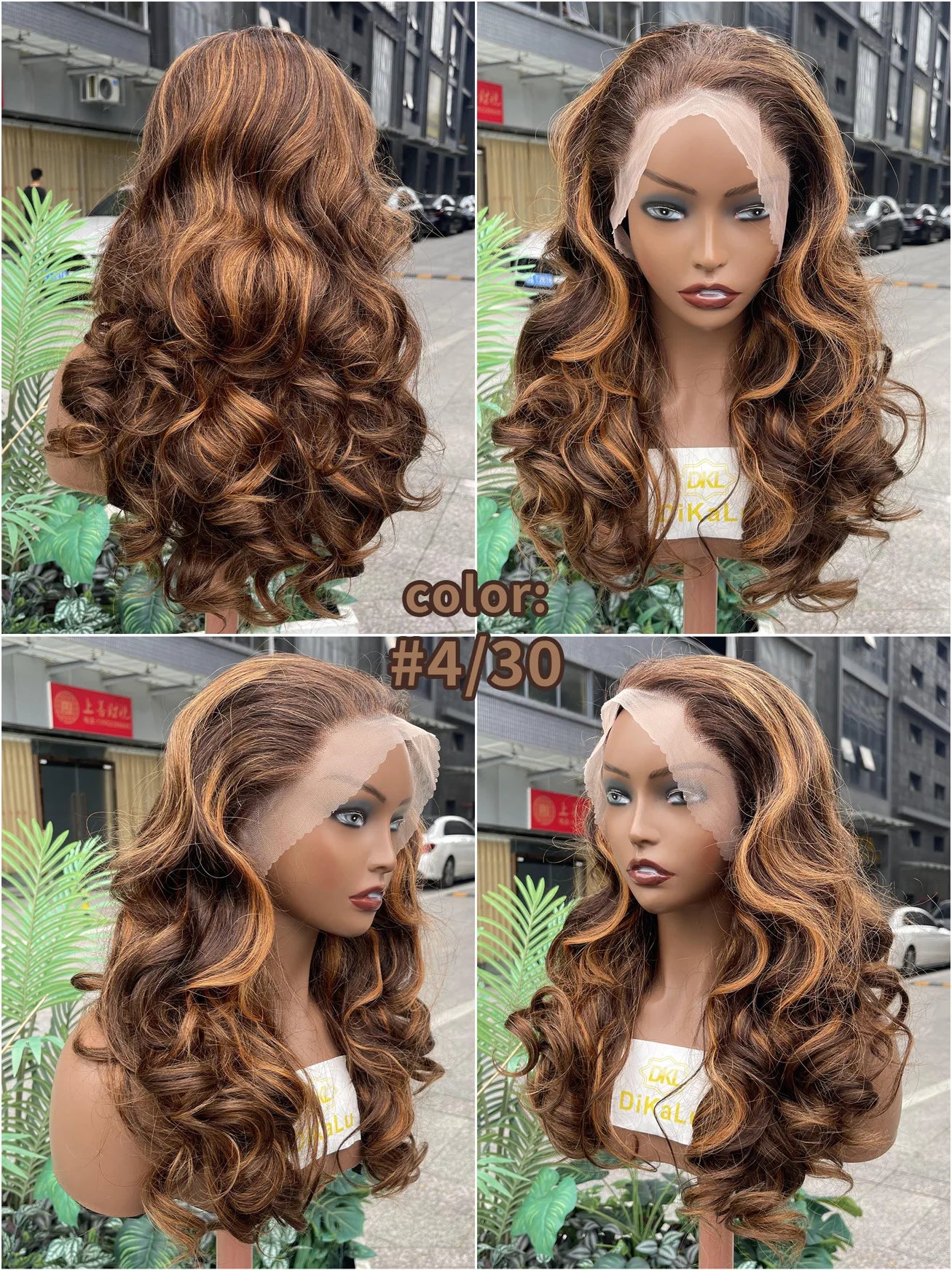 250% Density Highlight Colored Human Hair Wigs Pre Plucked Virgin Hair Rose Wavy Wholesale 13x4 HD Transparent Lace Frontal Wigs