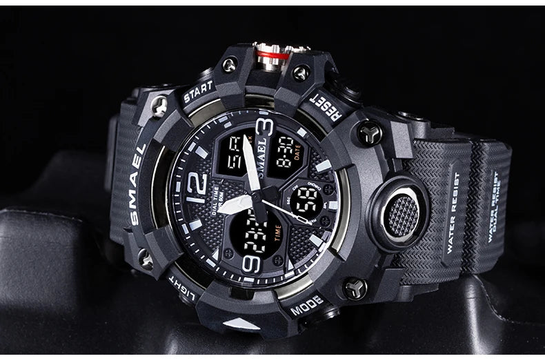 SMAEL Military Watch for men 50M Waterproof Clock Male S Shock 8008 electronics Digital Watches LED Men's Watches Military Army