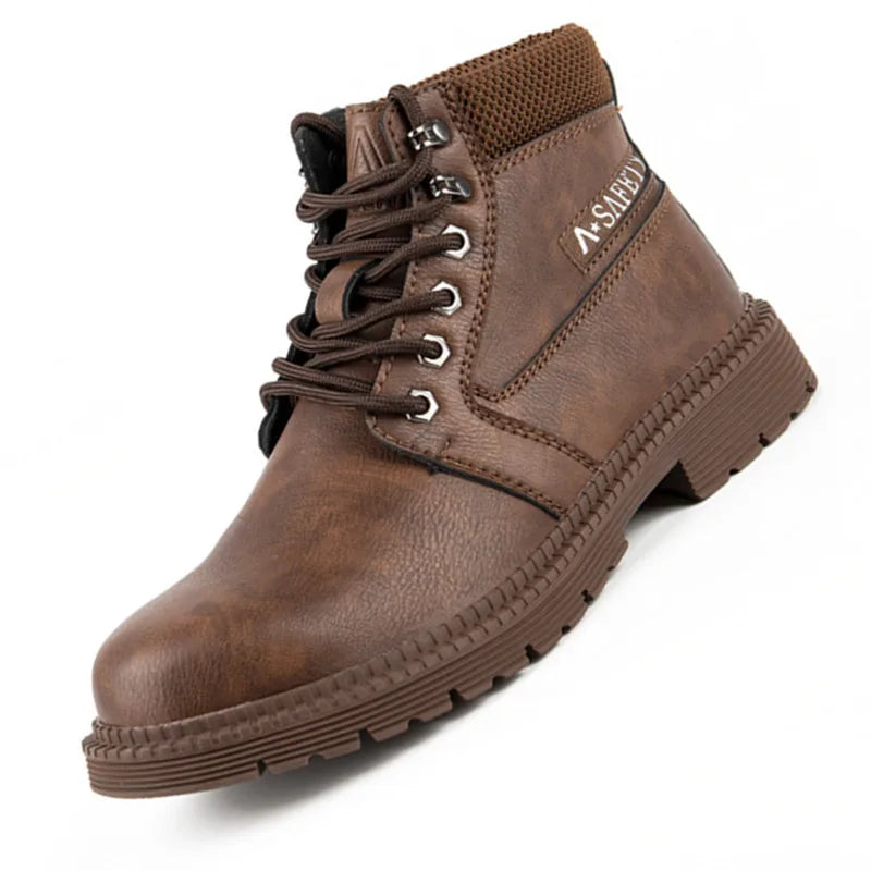 Latest Design Winter Plush Safety Boots Men Waterproof Steel Toe Indestructible Shoes Anti Smashing Puncture Proof Male Footwear