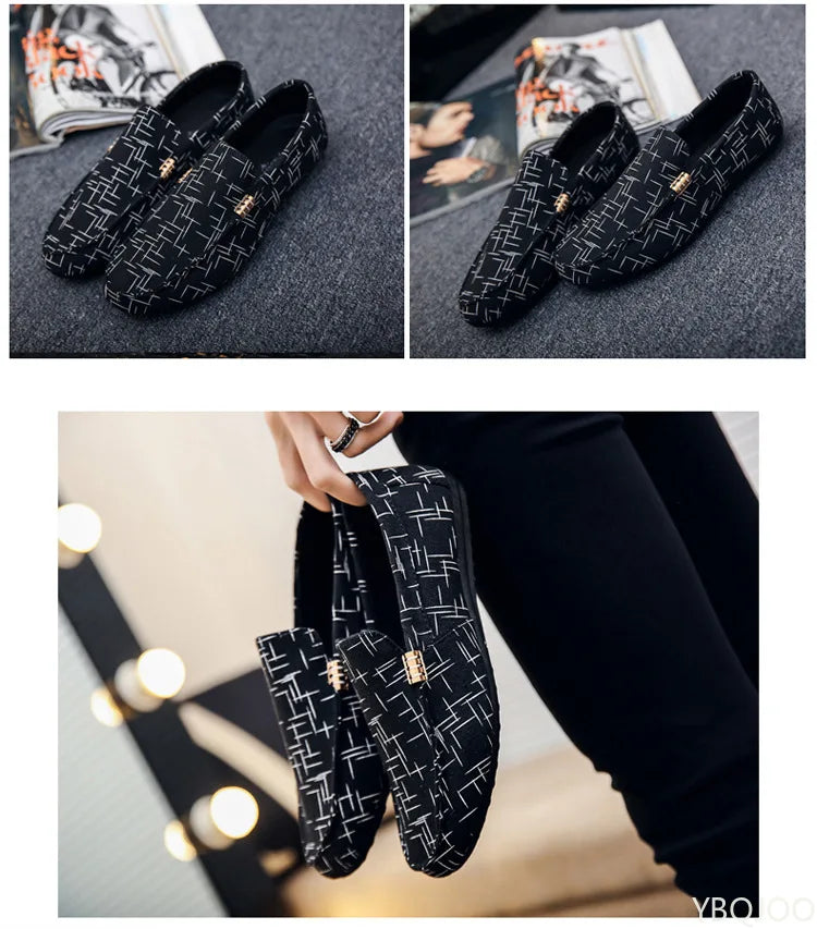 2025 Male Fashion Casual Shoes Handmade Comfy Mens Loafers New Slip on Man Walking Shoes Trend Man Driving Flats Moccasins Homme