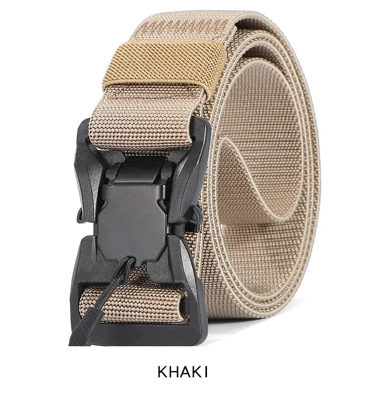 New Quick Release Pluggable Buckle Sports Belt Breathable ElasticMen Belts For Men Elastic Pants Belt