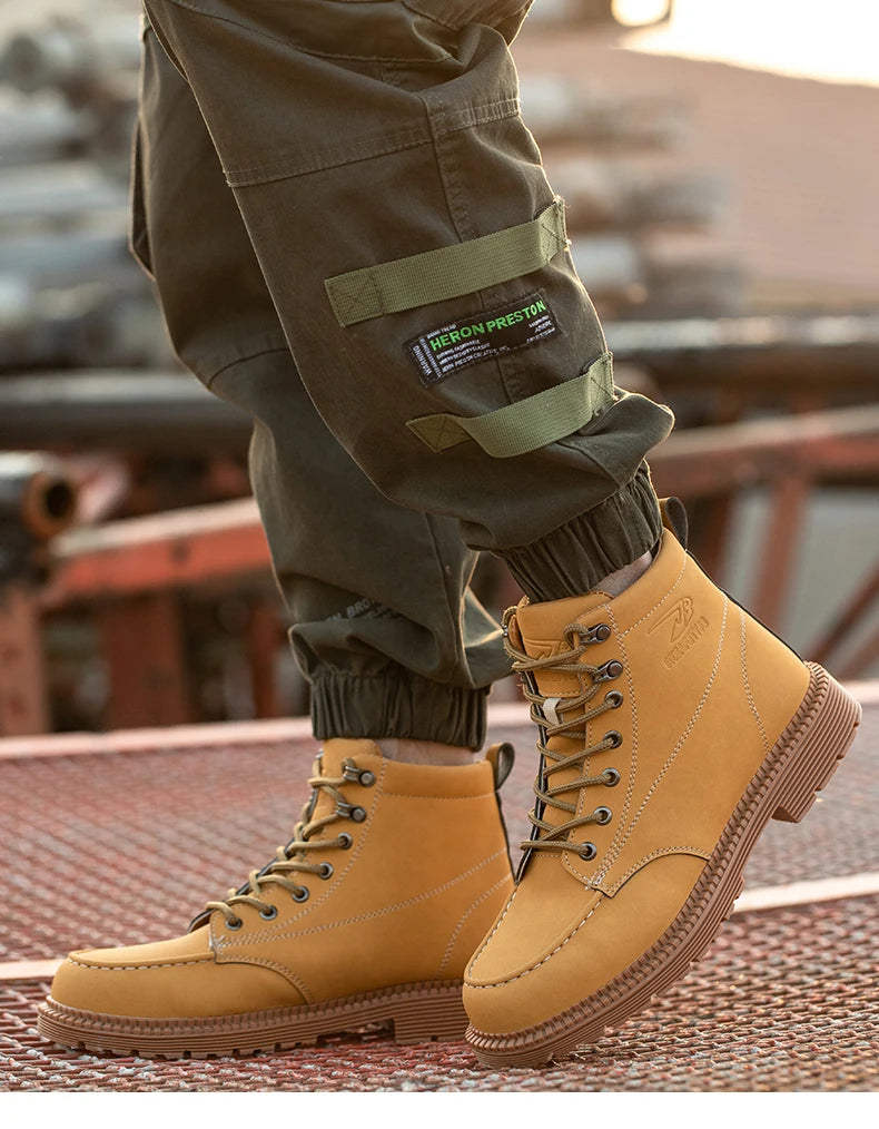 Latest Design Winter Plush Safety Boots Men Waterproof Steel Toe Indestructible Shoes Anti Smashing Puncture Proof Male Footwear