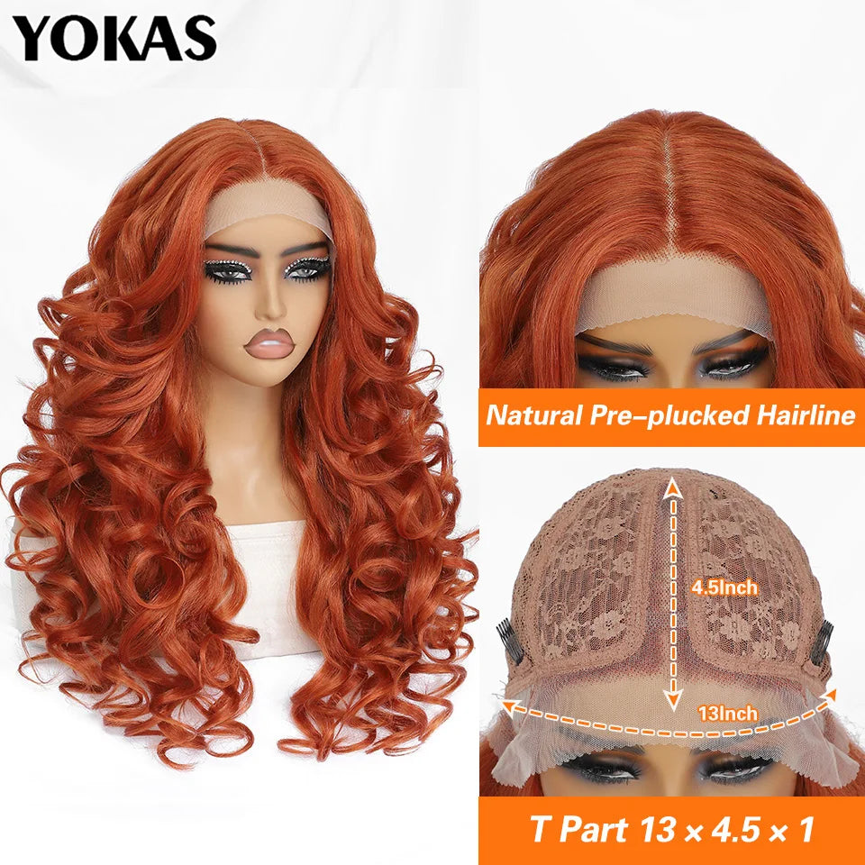 24 Inch Synthetic Lace Front Wigs For Afro Women Curly Afro Lace Front Wigs for Black Women High Temperature Fiber Wigs