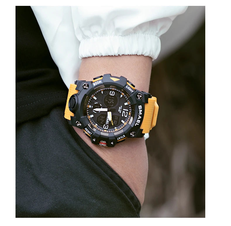 SMAEL Military Watch for men 50M Waterproof Clock Male S Shock 8008 electronics Digital Watches LED Men's Watches Military Army