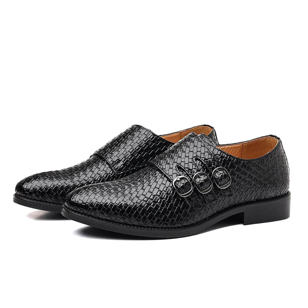 Knit Men's Leather Shoes Formal Business Dress Shoes for Men Classic Casual  Luxury Formal Shoes Derby Party Oxford Men Footwear