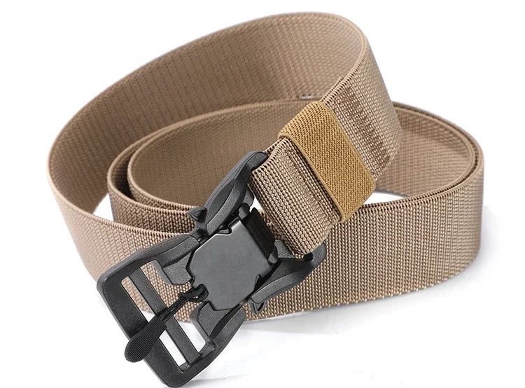 New Quick Release Pluggable Buckle Sports Belt Breathable ElasticMen Belts For Men Elastic Pants Belt