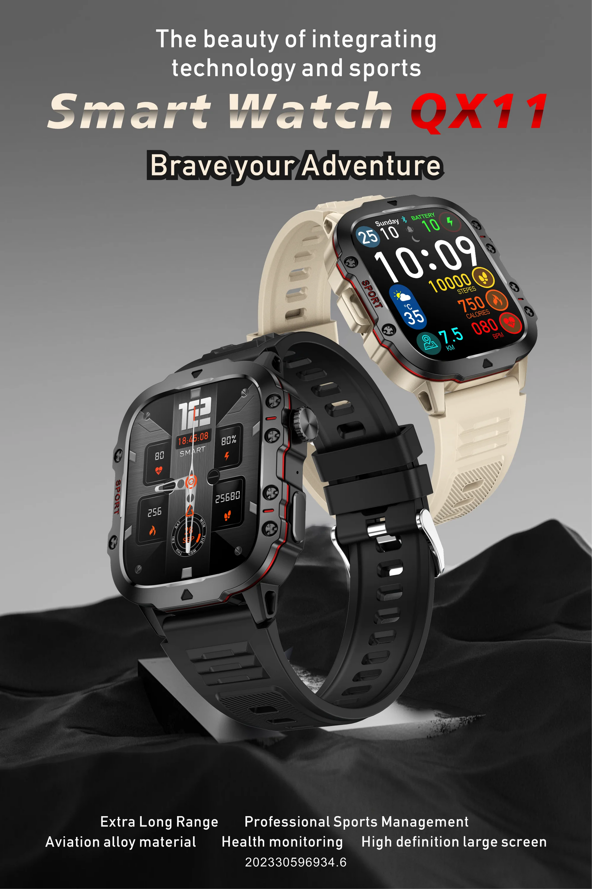 2025 Rugged Military Smart Watch Men Outdoor Watches lP68 Waterproof 2.01" Al Voice Bluetooth Call Smartwatch For Android lOS