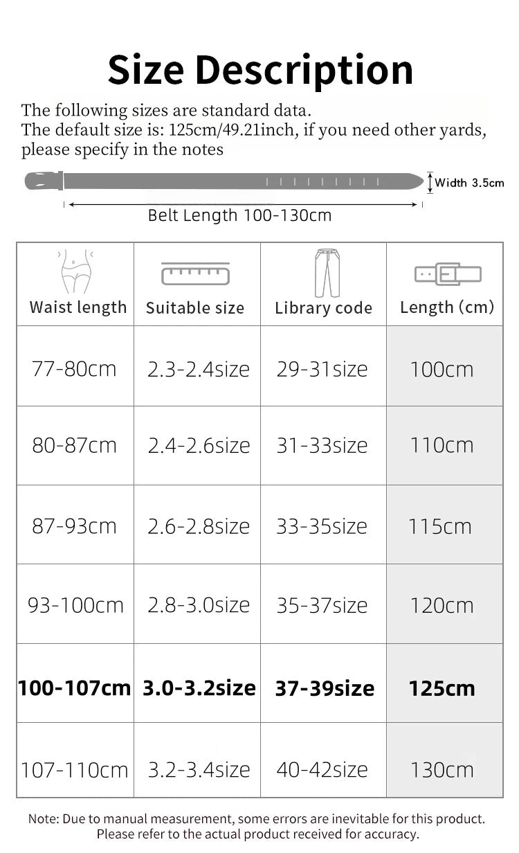 Clock pattern automatic buckle men's belt, fashion letter buckle belt, business casual leather belt, leather suit belt