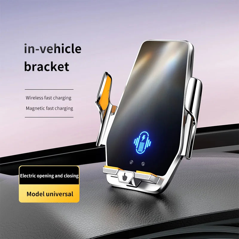 Max 66W Magnetic Head Car Phone Holder 15W Wireless Charger Touch Control Infrared Sensing Motor Vehicle Stand for iPhone Xiaomi