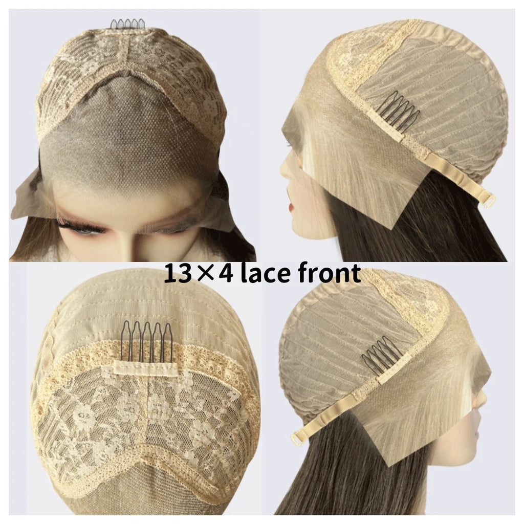 18 Inch Long Wavy Platinum Blonde Wigs Soft Synthetic Wig Natural Wig Blonde Wig Wavy Wig Cosplay Wig Daily Wig Party Wigs Wigs