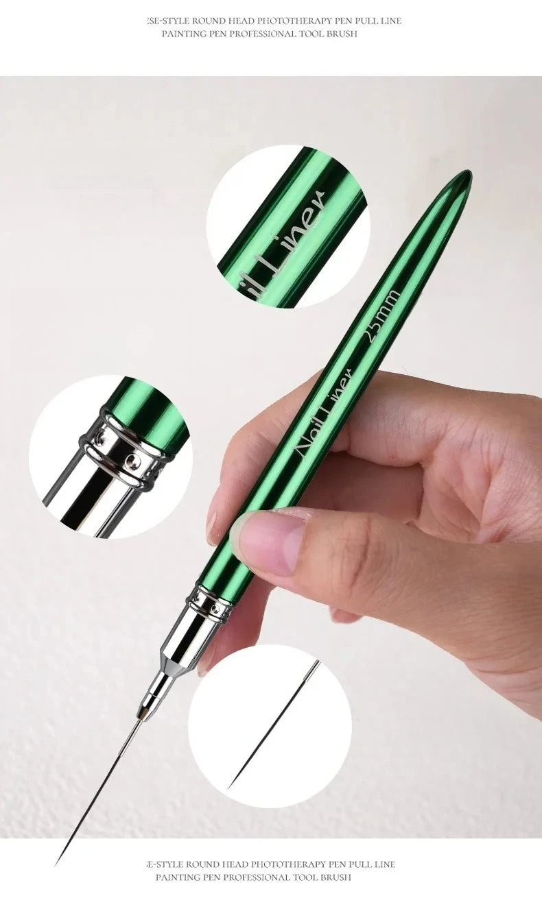 Nails Art Liner Brushes Elongated Lines Striping Drawing Painting Ultra-thin Line Professional Nail Design Pen Manicure Tool