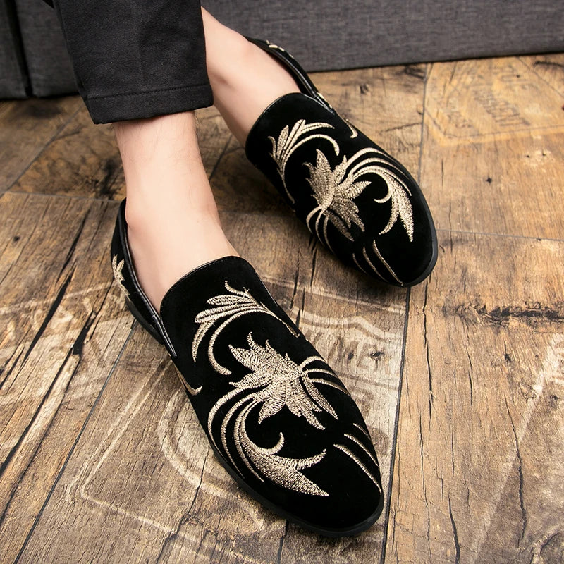Fashion Casual Leather Shoes For Men Comfortable Slip On Loafers Men Summer High Quality Social Shoes Male Large Size Flat Shoes