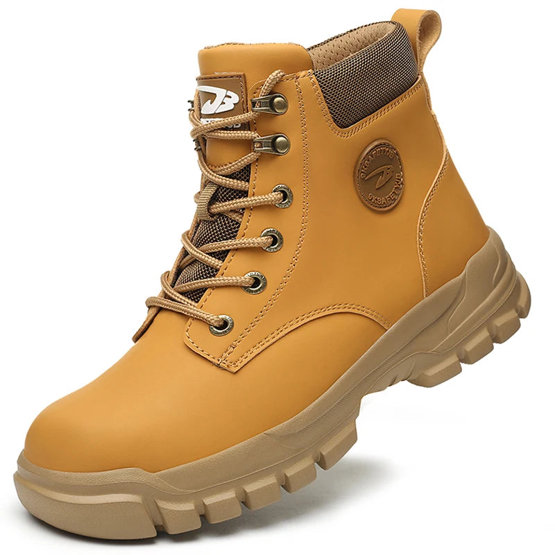 Men Protective Boots Steel Toe Shoes Anti-smash Anti-puncture Work Boots Safety Shoes Indestructible Winter Boots Waterproof