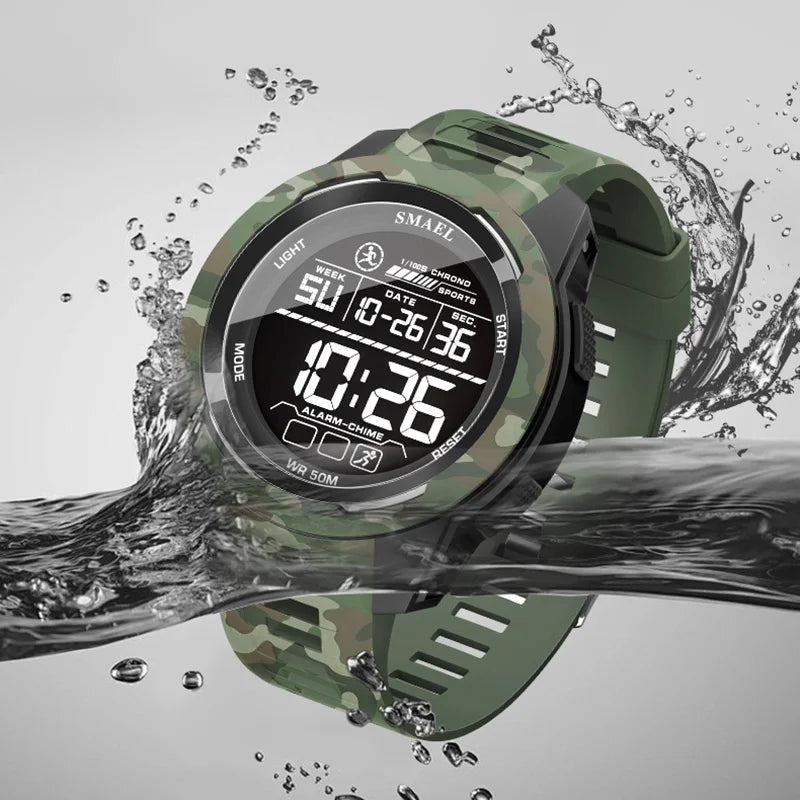 Military Watch Men Sports Watches Digital LED 50M Wateproof 8105C S Shock Resistant Military Watches Amry Men's Wristwatches