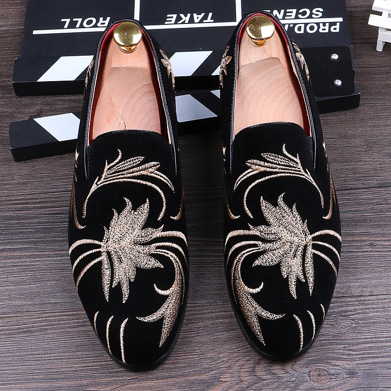 men fashion party banquet dress soft leather shoes slip on smoking slippers breathable summer lazy shoe trend loafers chaussure